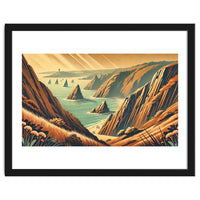 Vintage Cliffside Serenity Poster