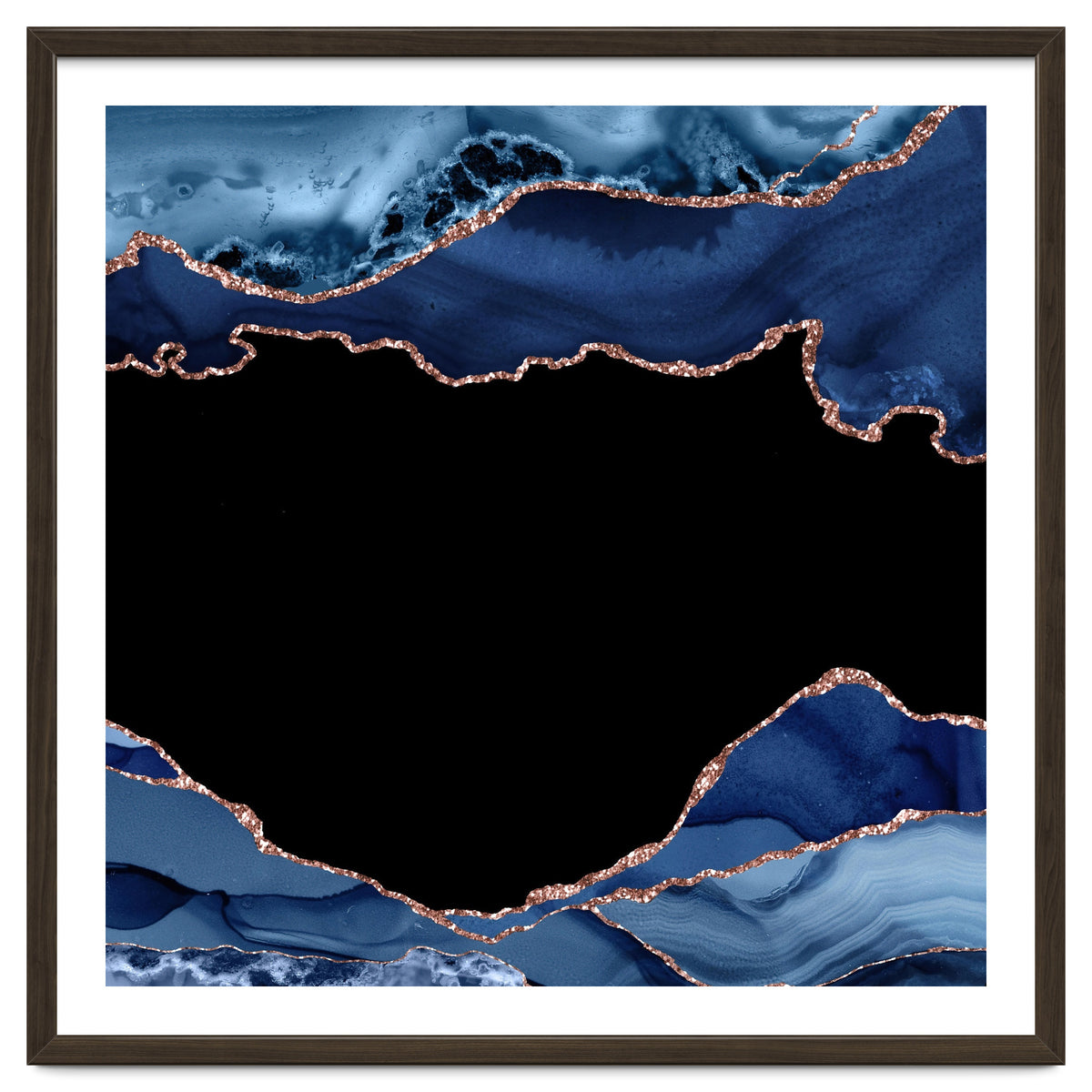 Navy & Rose Gold Agate Texture 18