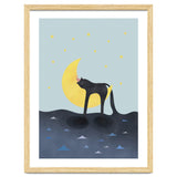 Beauty Sleep - Melting Cat on the crescent moon thumbnail