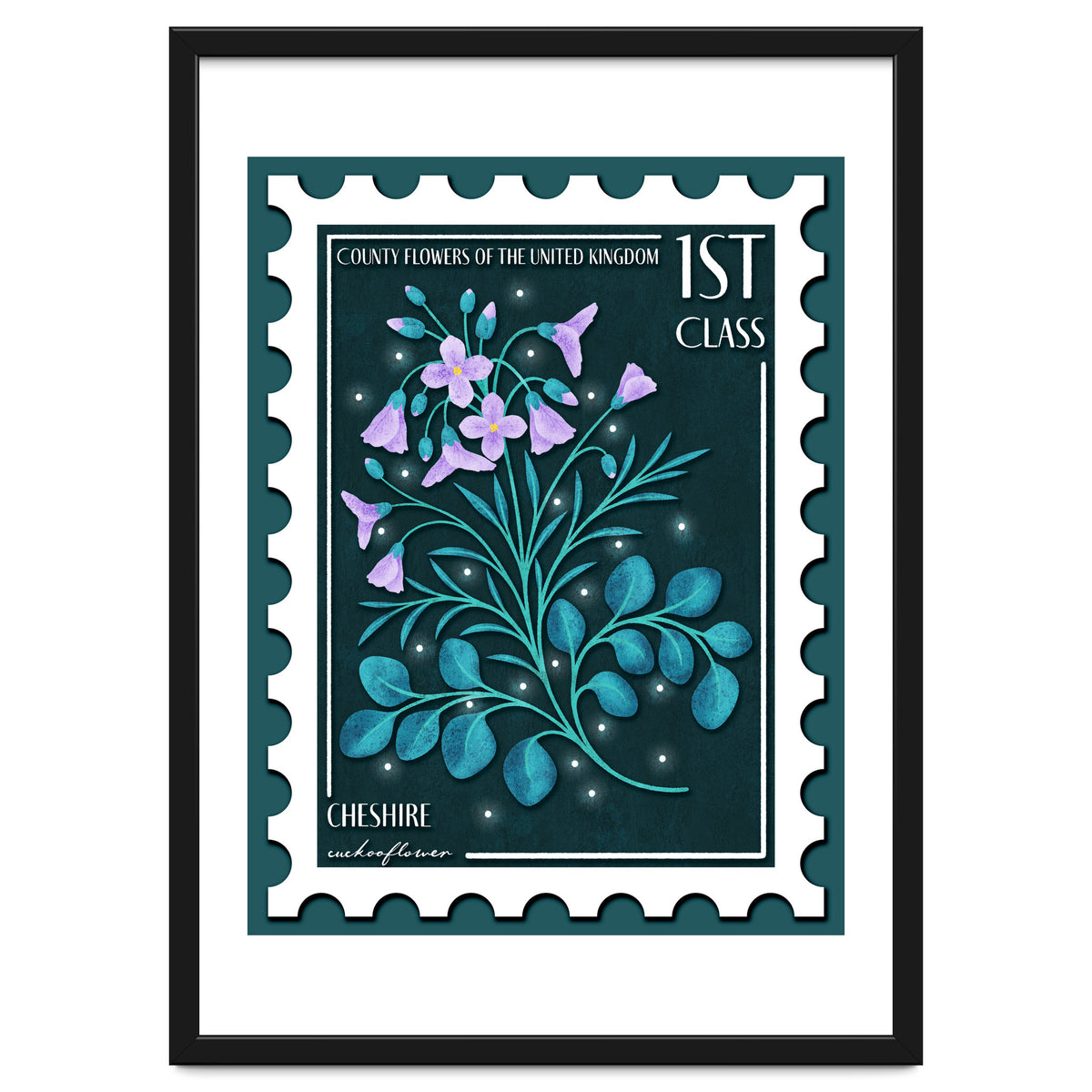 The Cheshire Cuckooflower Postage Stamp