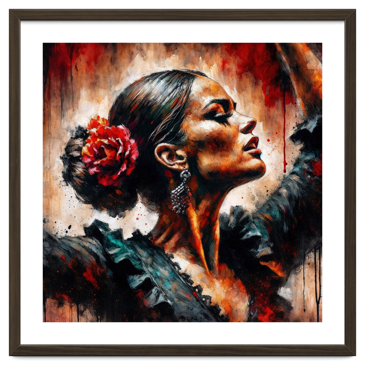 Watercolor Flamenco Dancer #5