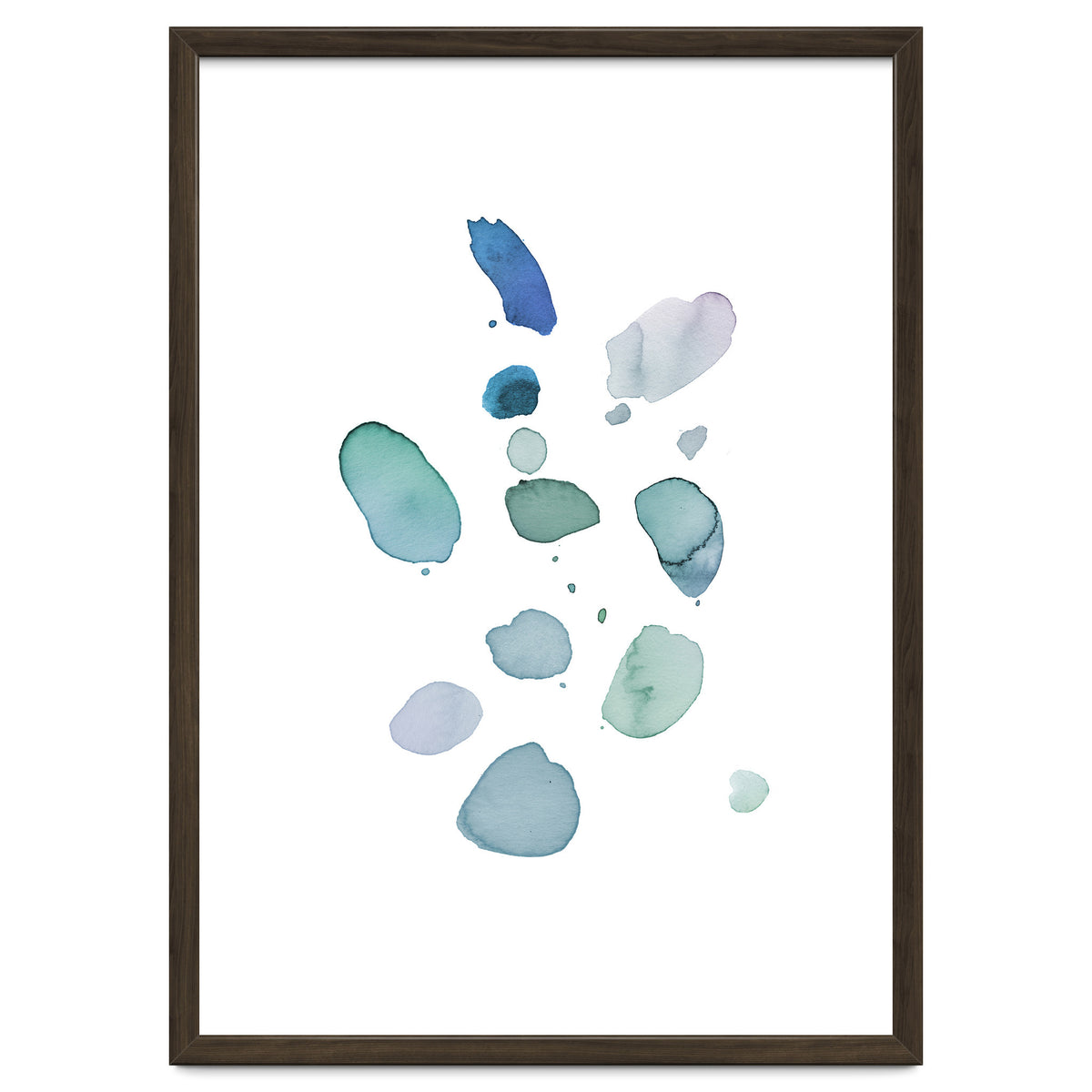 Watercolor Aqua Abstract Spots I