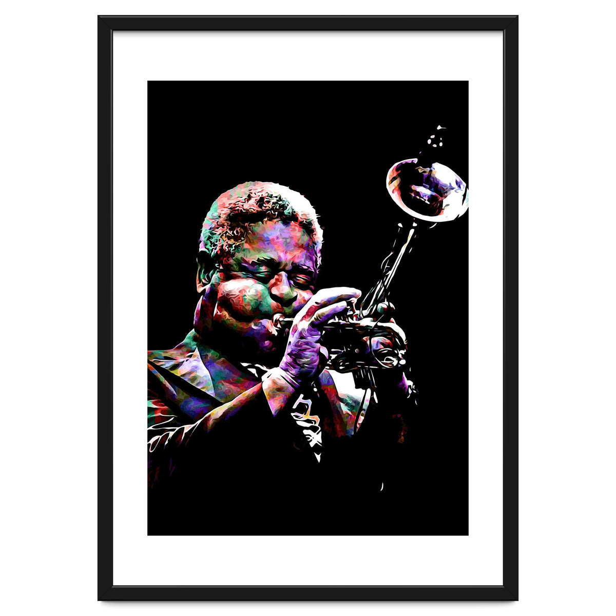 Dizzy Gillespie American Jazz Trumpeter Legend Colorful
