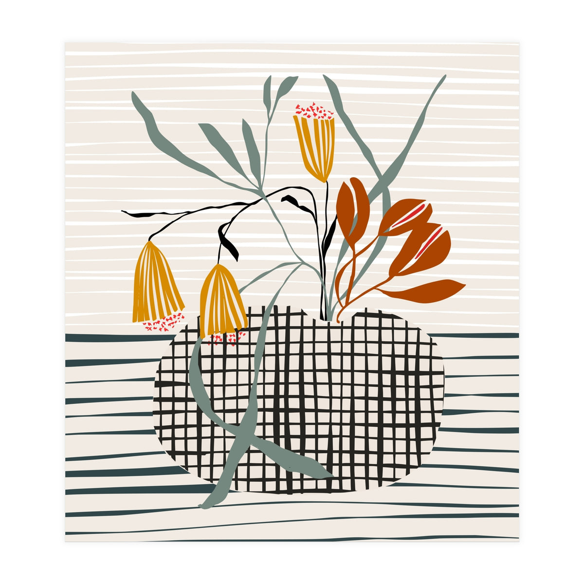 Midcentury vase light (Print Only)