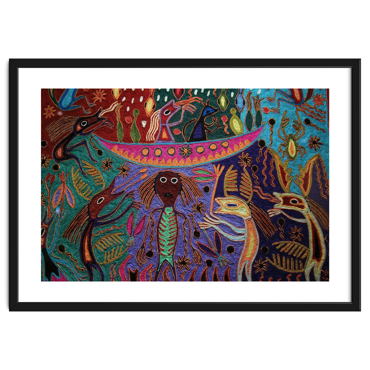 Mexico.Mexico city.National Museum of Anthropology. Huichol art.