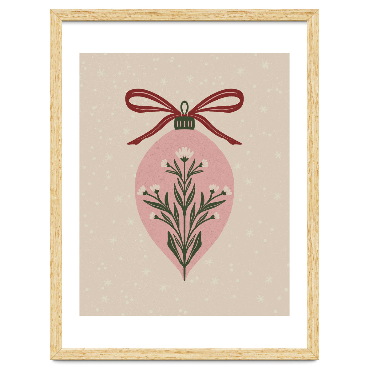 Christmas Floral Globe