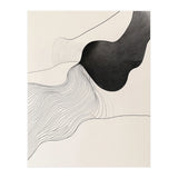 Abstract Black And White Organic Flowing Lines Art (Print Only) thumbnail