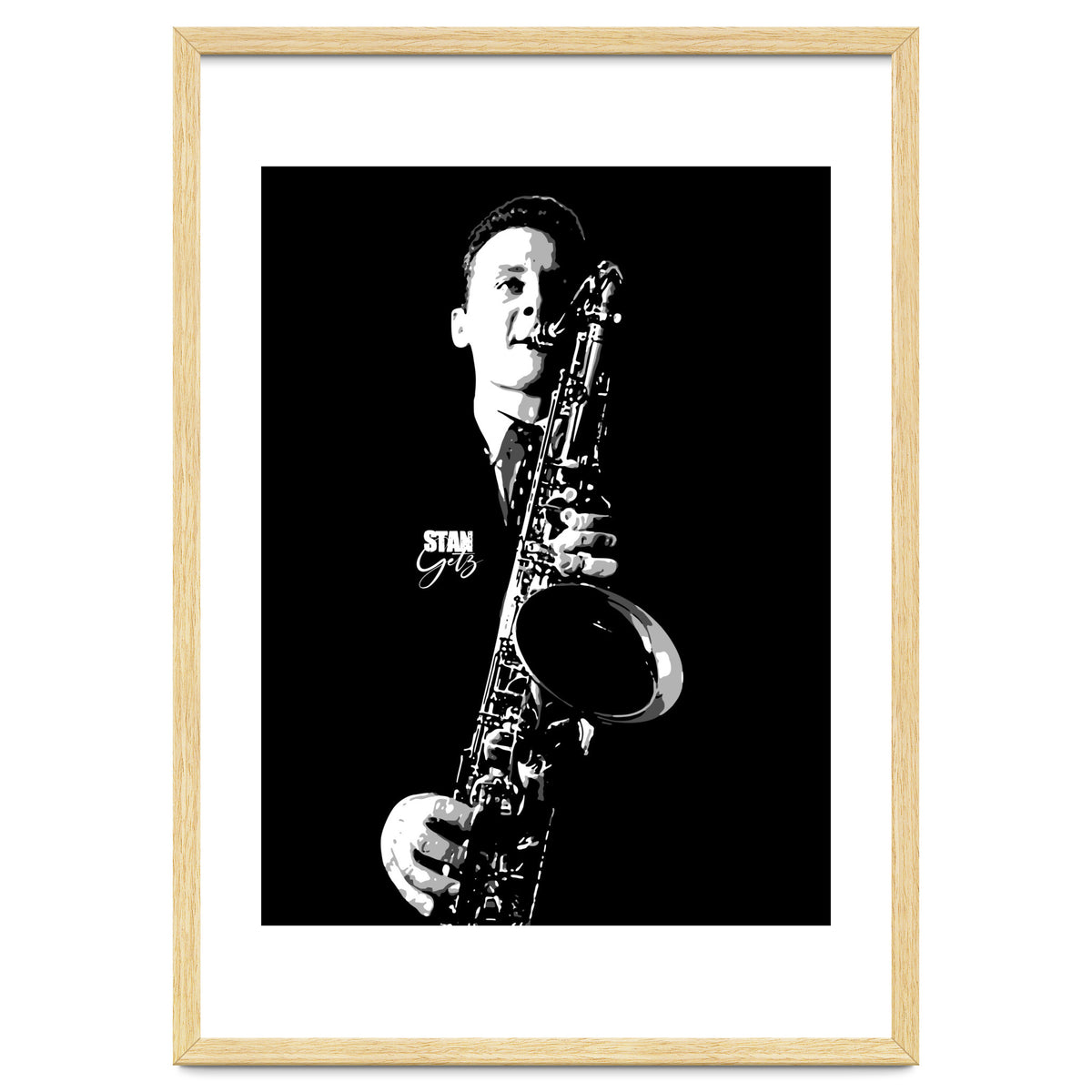Stan Getz American Jazz Saxophonist in Grayscale