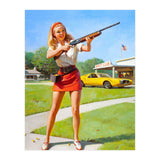 Pinup Shooting Girl (Print Only) thumbnail