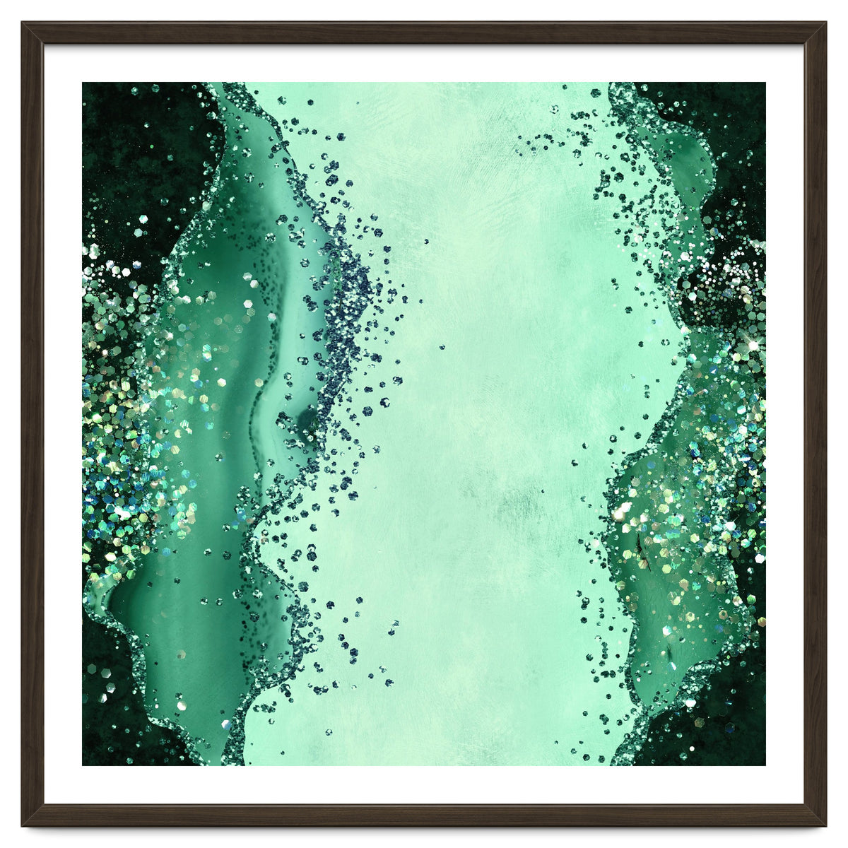 Emerald Glitter Agate Texture 01