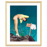 Sexy Pinup Girl With No Swimming Sign thumbnail