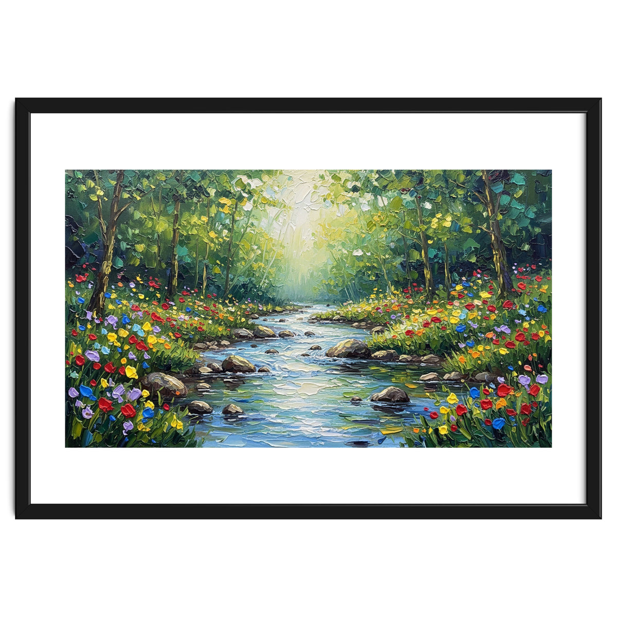 Sunlit Forest Stream