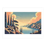 Vintage French Riviera Poster, France (Print Only) thumbnail