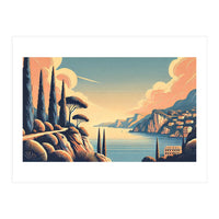 Vintage French Riviera Poster, France (Print Only)