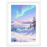 Northern Lights, Aurora Sky, Arctic Landscape, Aurora borealis, Snow Fall thumbnail