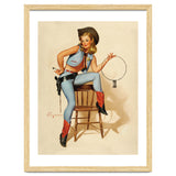 Pinup Cowgirl With A Key thumbnail