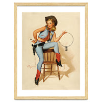 Pinup Cowgirl With A Key