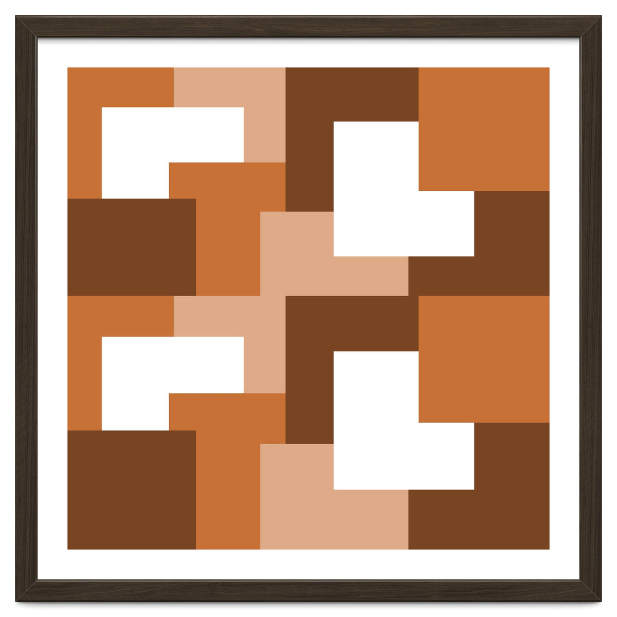 Brown Abstract Square Tiles