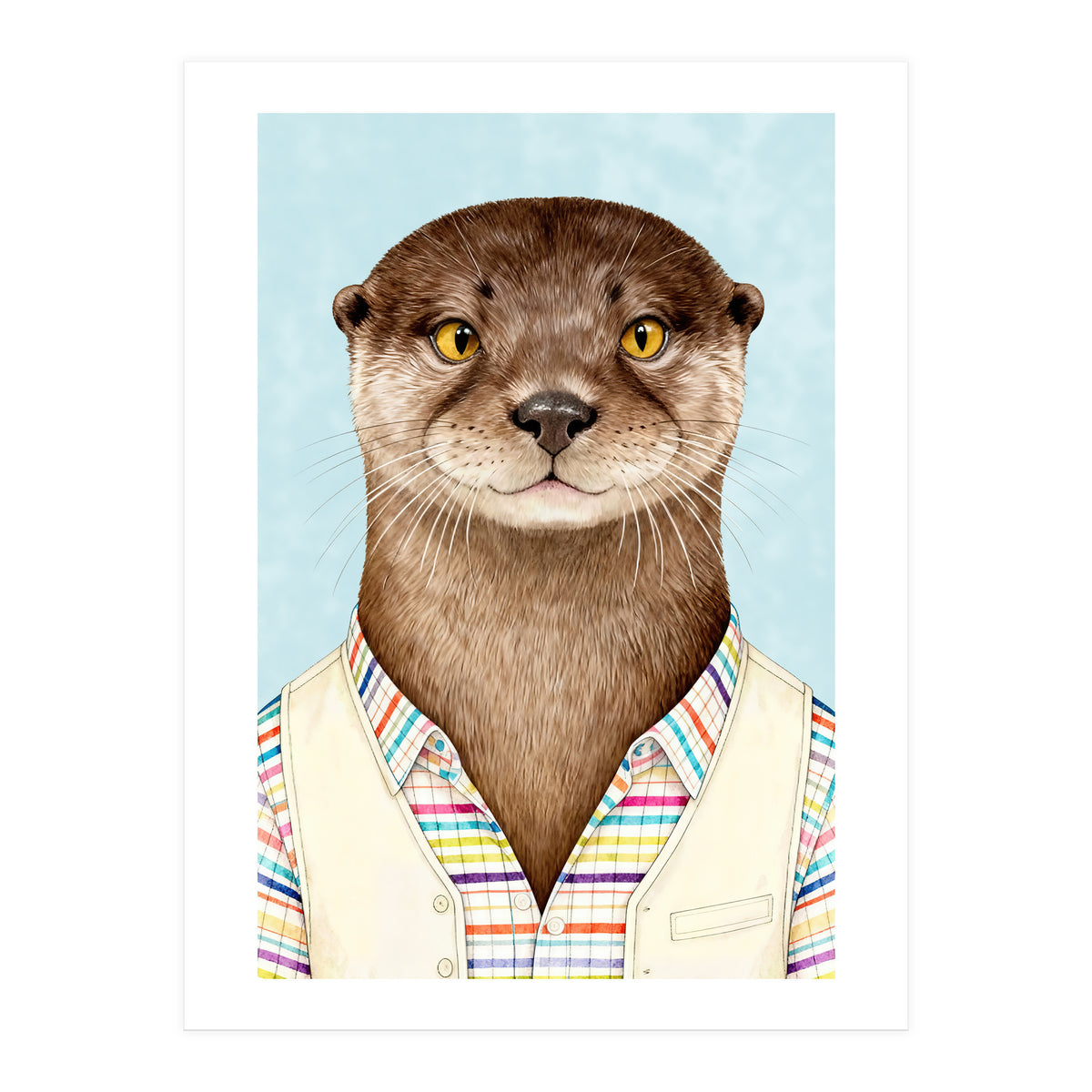 Otter Portrait in Jacket (Print Only)