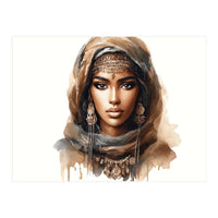 Desert Muse Watercolor Portrait (Print Only)