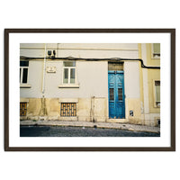 Lisbon Blue door on the street