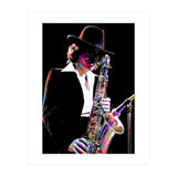Gato Barbieri  Argentine Jazz Saxophonist Colorful Art (Print Only) thumbnail