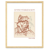 Self Portrait With Bandaged Ear And Pipe – Vincent Van Gogh thumbnail