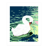 Self Reliance, Swan Birds Painting, Self Esteem Self Love Positivity, Proud Freedom Independence Wildlife Animals (Print Only) thumbnail