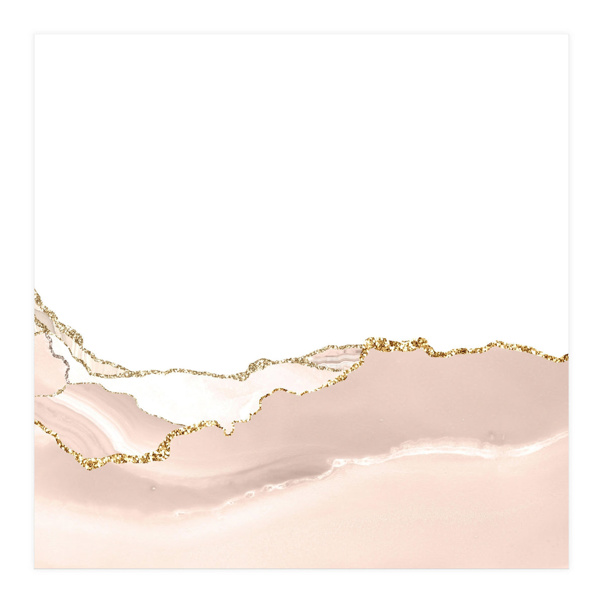 Ivory & Gold Agate Texture 07 (Print Only)