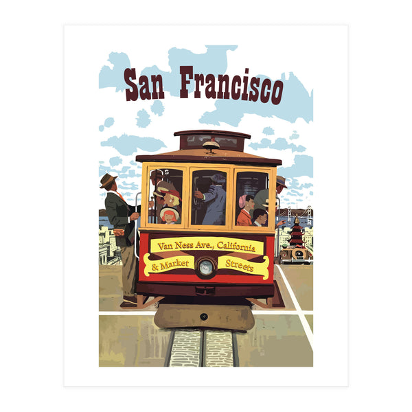 San Francisco Public Transport (Print Only) Art Print by Hermes | arthaus