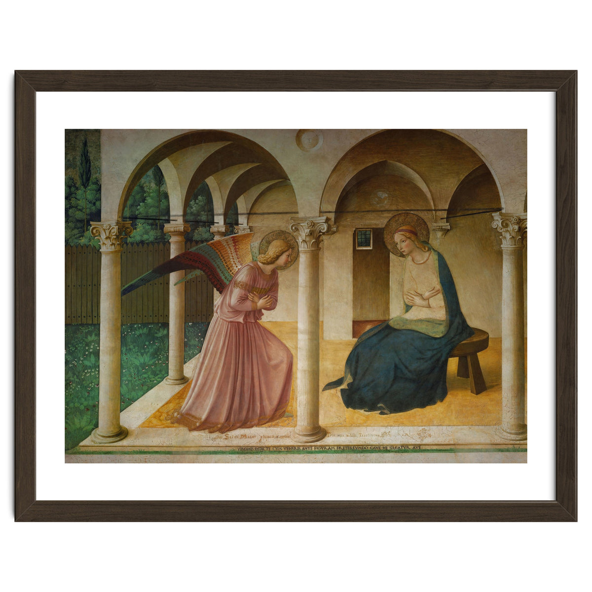 The Annunciation. Fresco in the former dormitory of the Dominican monastery San Marco, Florence.