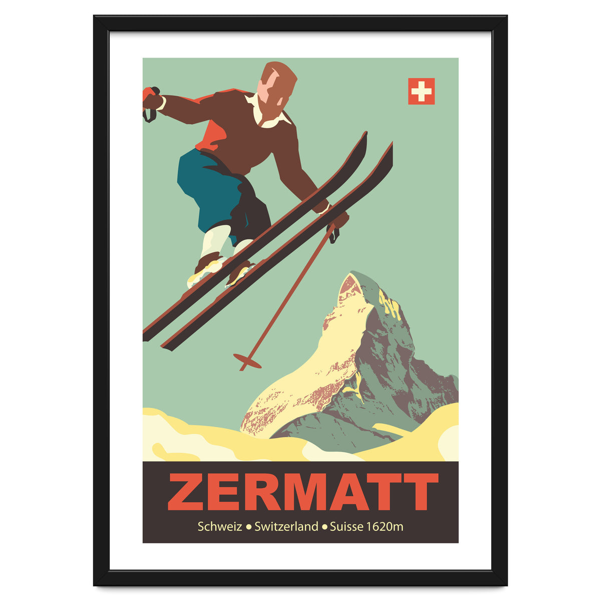 Ski Jump on Zermatt, Switzerland