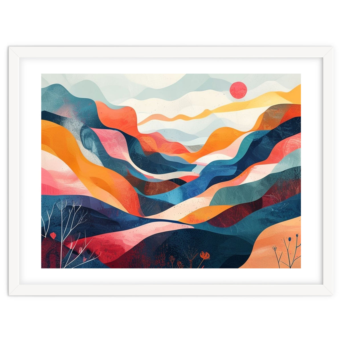 Abstract Mountain Landscape Art