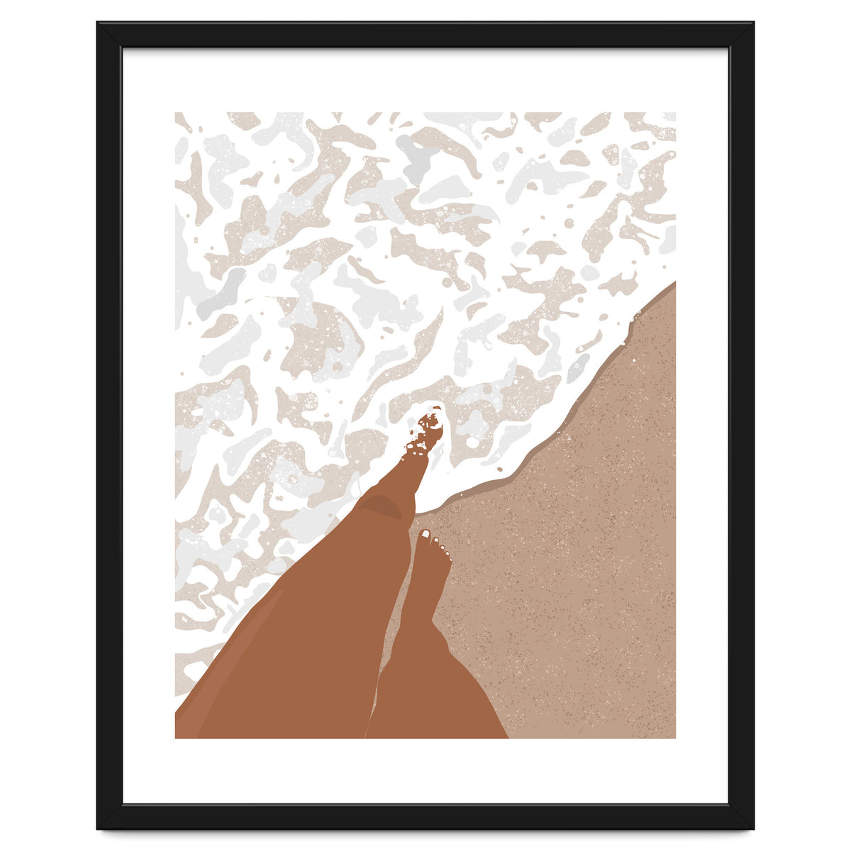 Shorelines, Girl On Ocean Beach, Sea Nature Landscape Travel Summer, Bohemian Black Woman Sand Waves Self Care