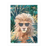 Lion Jungle wearing sunglasses (Print Only) thumbnail