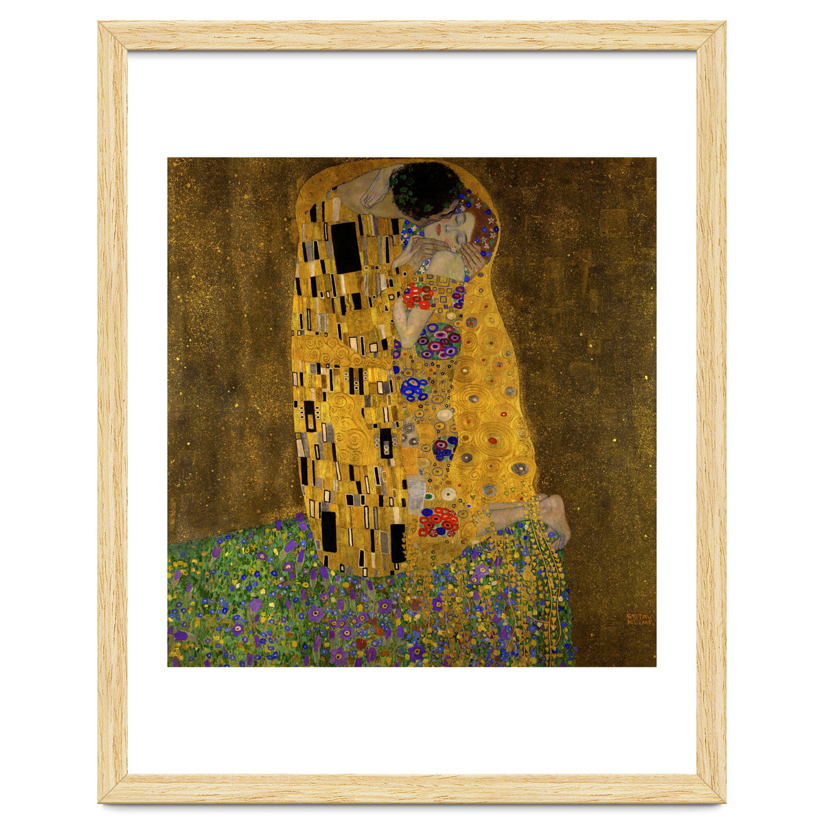 Gustav Klimt The Kiss Gold Romantic Art