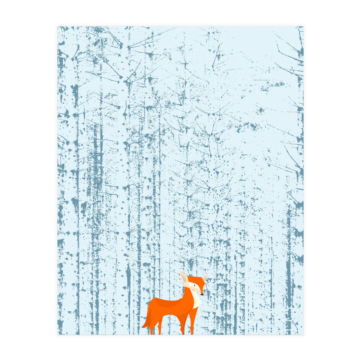 Fox Lost In The Woods (Print Only)