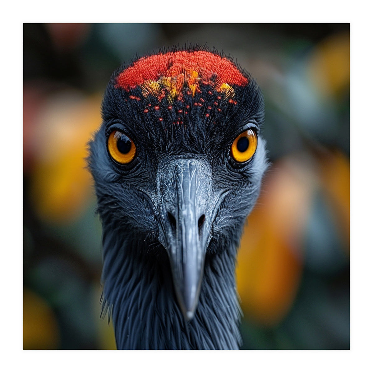 Close Up Of A Strikingly Beautiful Bird Face (Print Only)