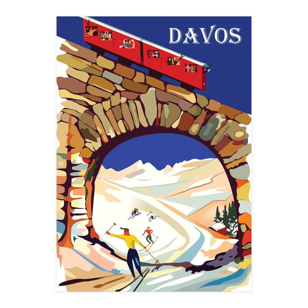 Davos Funicular on the Bridge (Print Only)