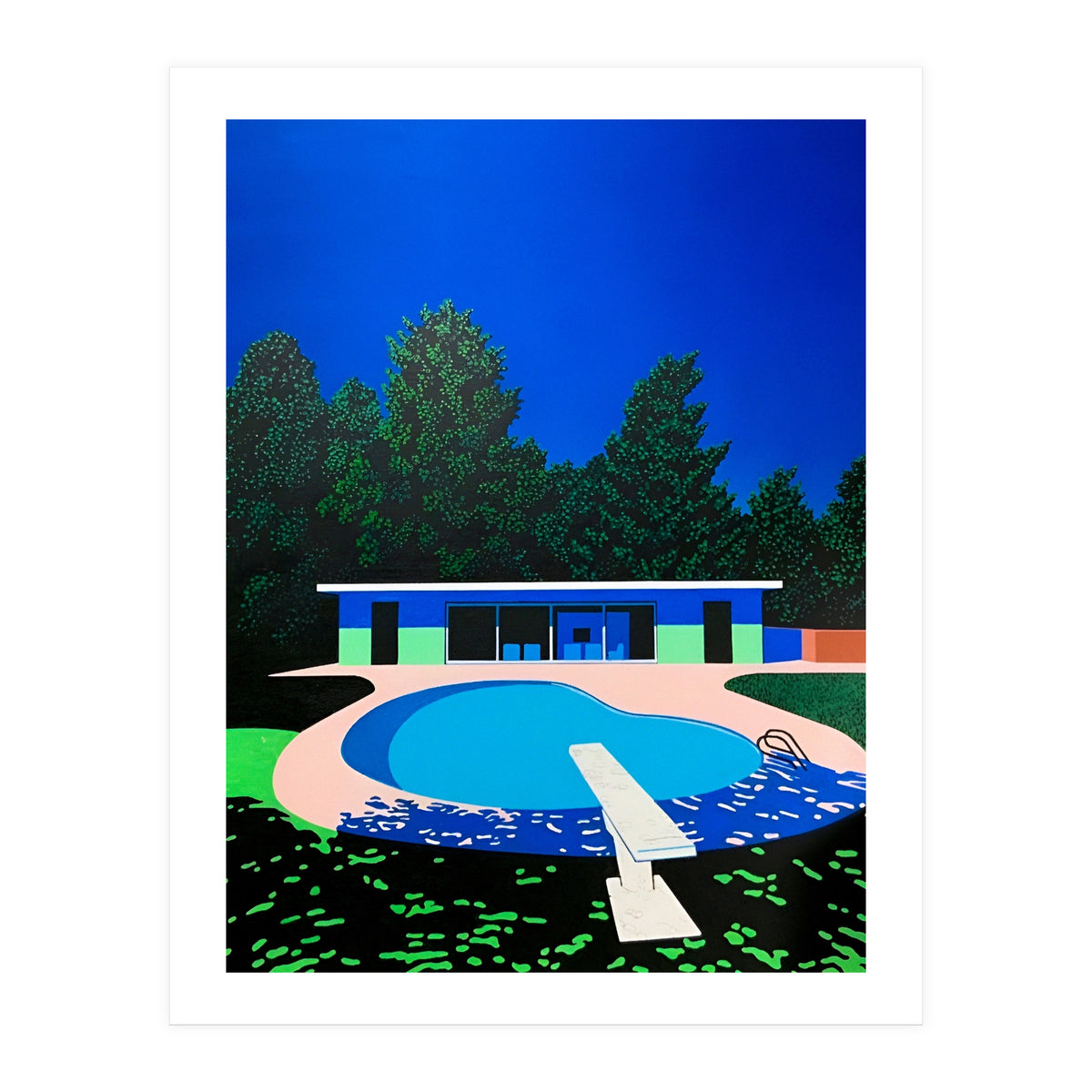 Hiroshi Nagai - Swimming Pool, City Pop At Night (Print Only