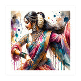 Hindu Woman Dancer With Jewelry And Sari (Print Only) thumbnail