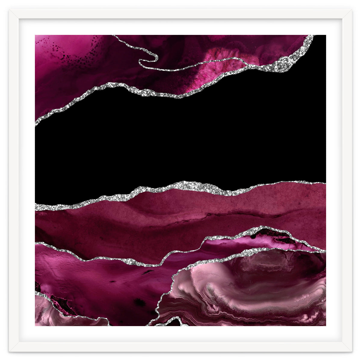 Burgundy & Silver Agate Texture 02