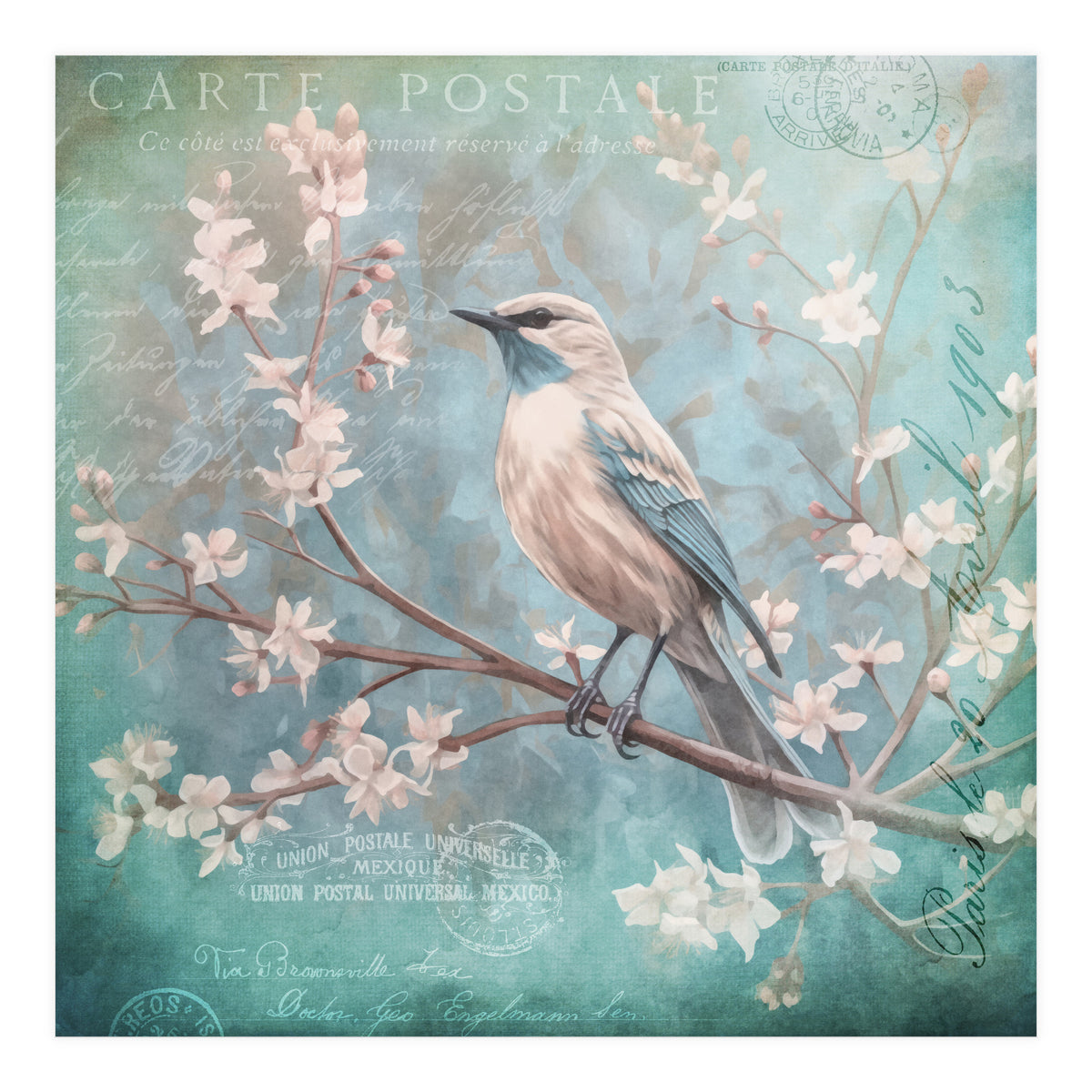 Bird Vintage Nostalgia  (Print Only)