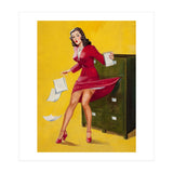 Pinup Girl In Office Accident (Print Only) thumbnail