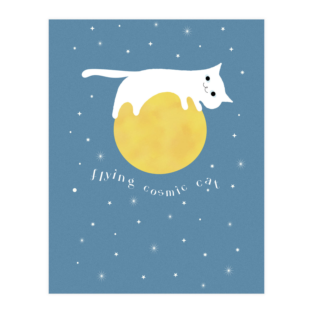 Flying cosmic cat (Print Only)