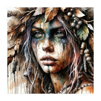 Autumn Leaf Druid Woman Portrait (Print Only)