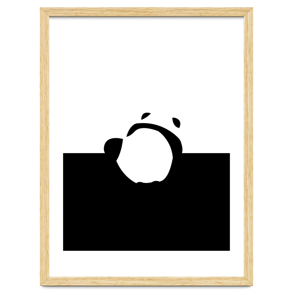 Find Your Feet, Panda Abstract Monochromatic Black & White, Wildlife Animals Cute Eclectic Bohemian Pets