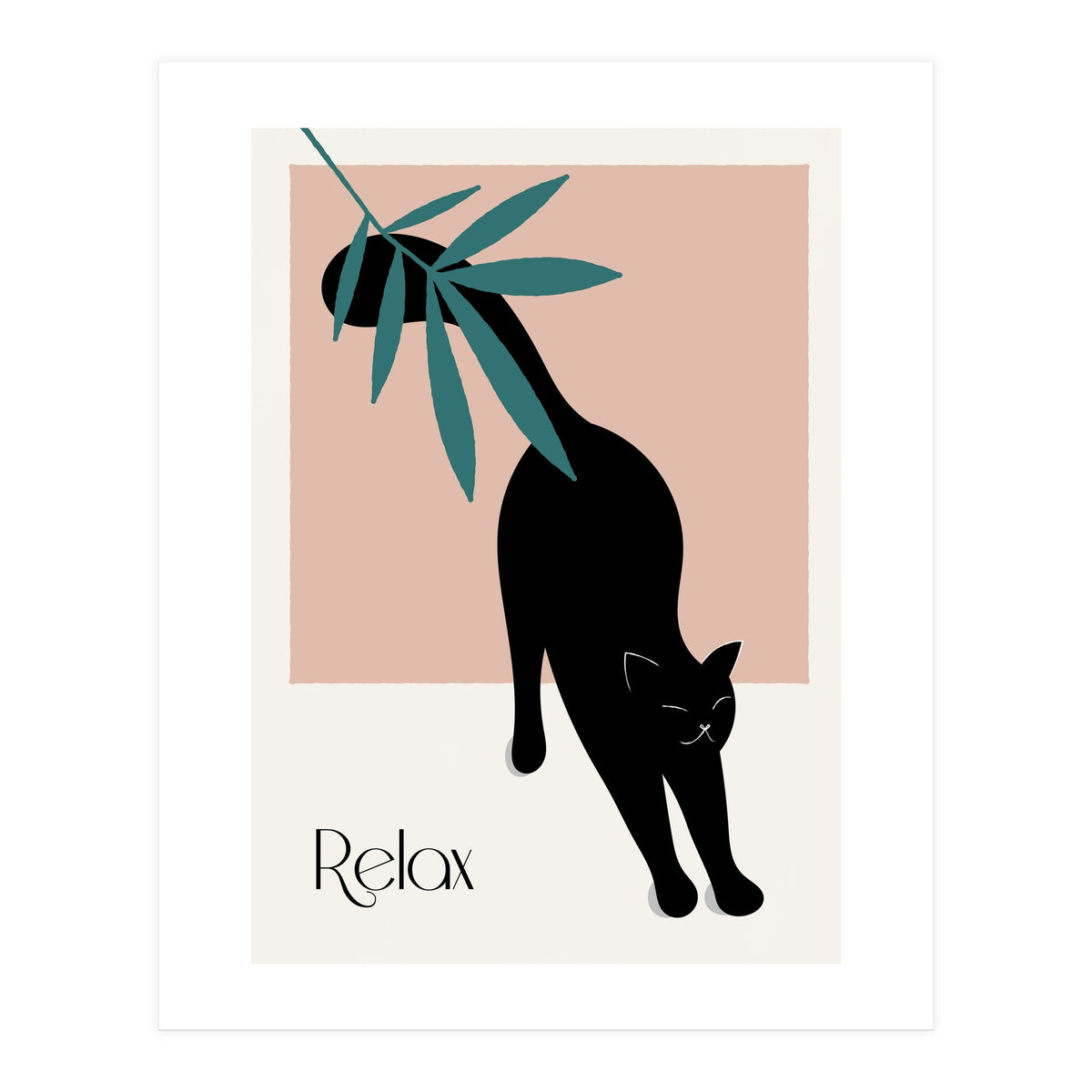 Relax cat - Botanical life (Print Only)