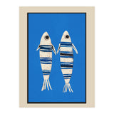 Minimal Fish On Blue (Print Only) thumbnail