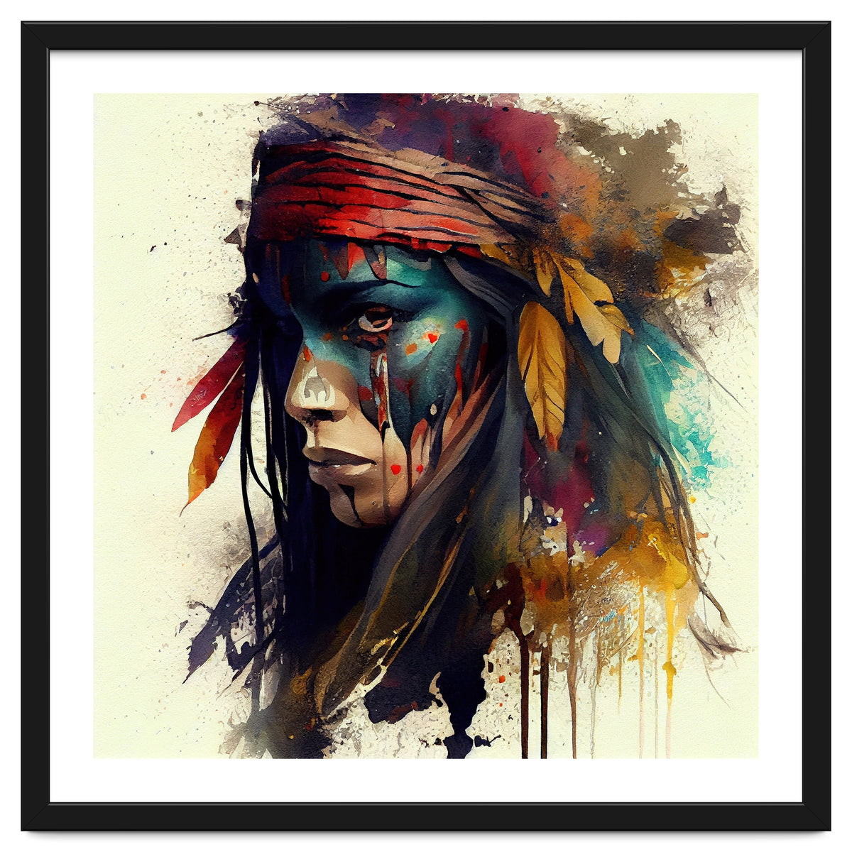 Powerful American Native Warrior Woman #3